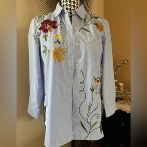 Zara embroidered shirt